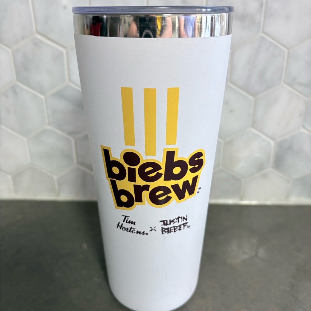 Tim Hortons x Biebs Brew White Insulated Travel Tumbler